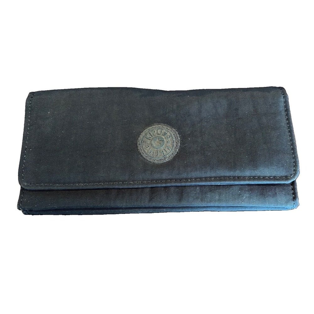 Kipling Navy Nylon Snap Tri-Fold Wallet (C6)
